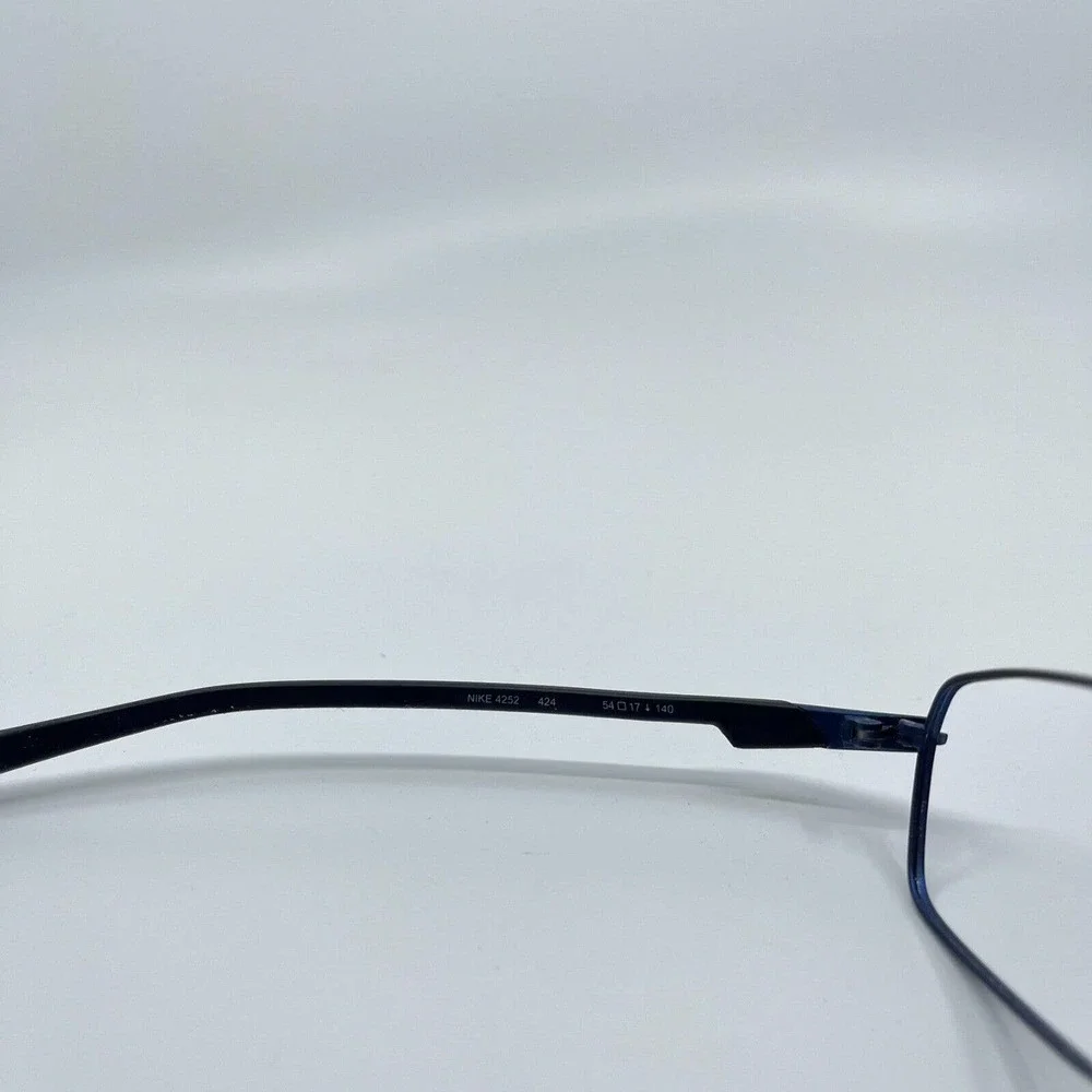 Nike 8031 424‎ Blue Black Metal Rectangular Eyeglasses Frames 54-17-140 H7034
